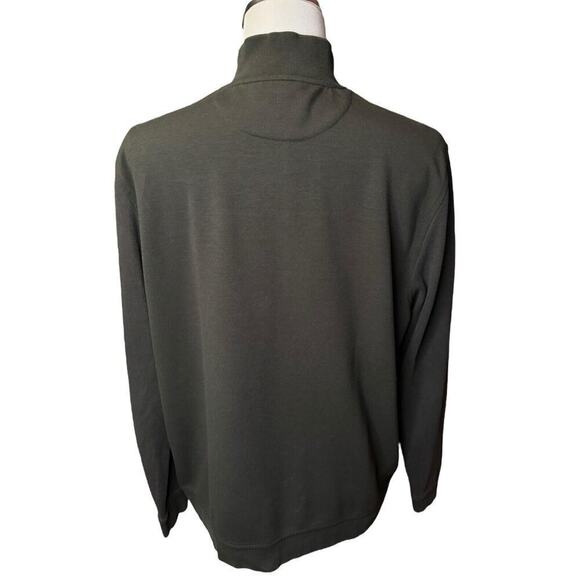 Ted Baker London Mens Size 2X/7 1/4 Zip Pullover Sweater Olive Green Old Money - Picture 5 of 8